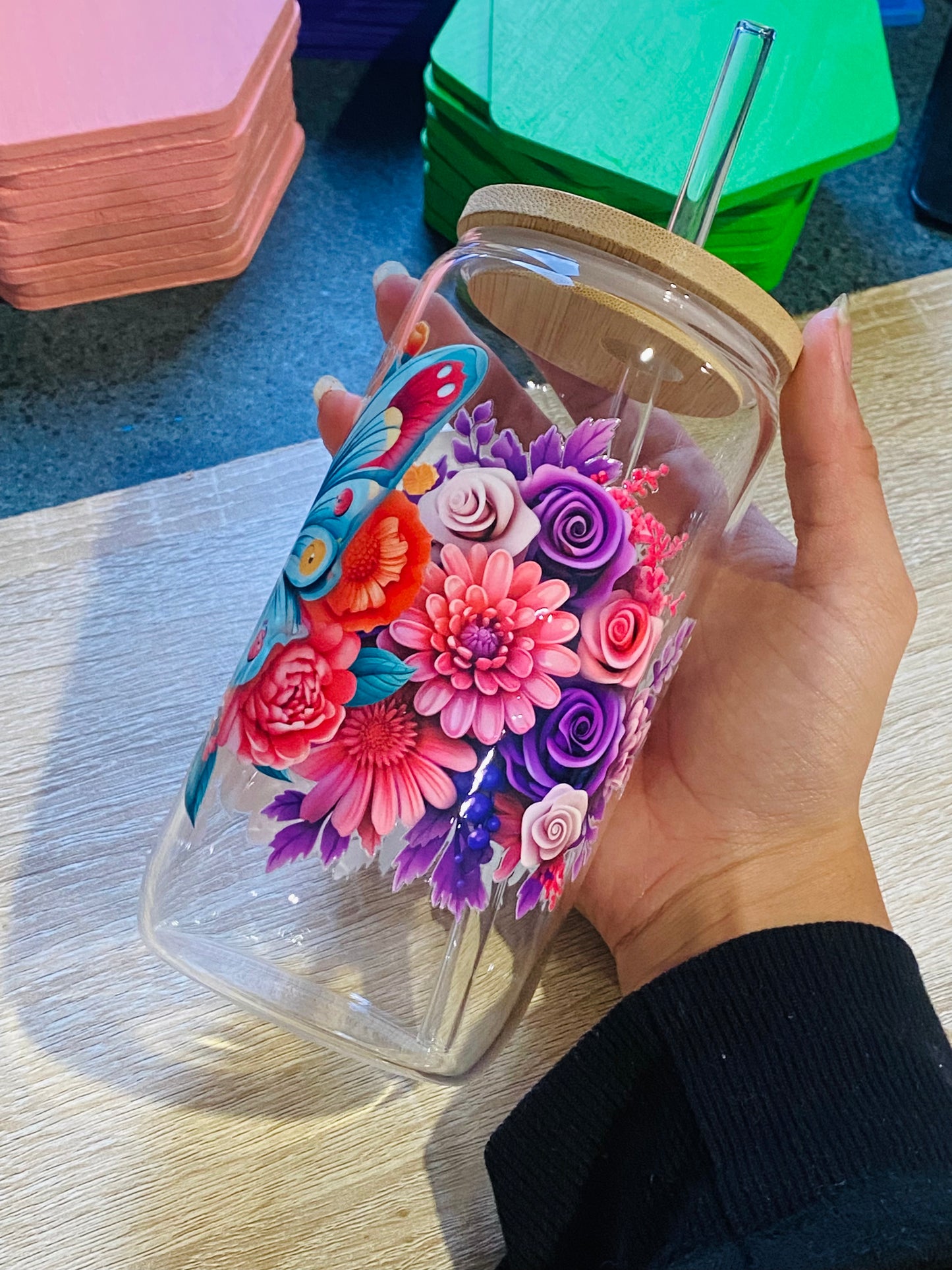 Pre-made Glass tumblers round