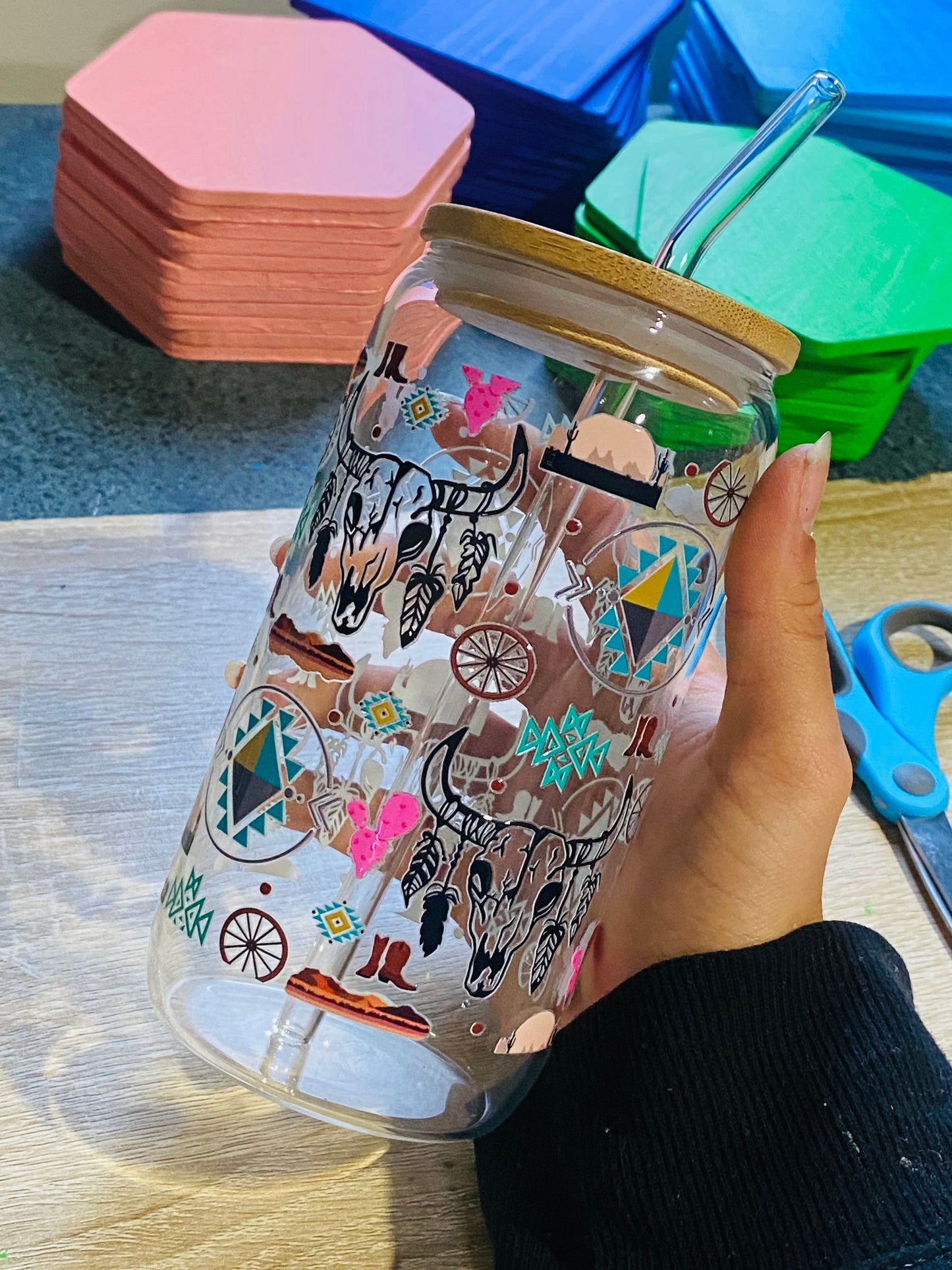 Pre-made Glass tumblers round